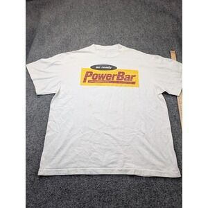 PowerBar Shirt Mens XL White Be Ready Fueled By Graphic Tee Athletic Energy Food